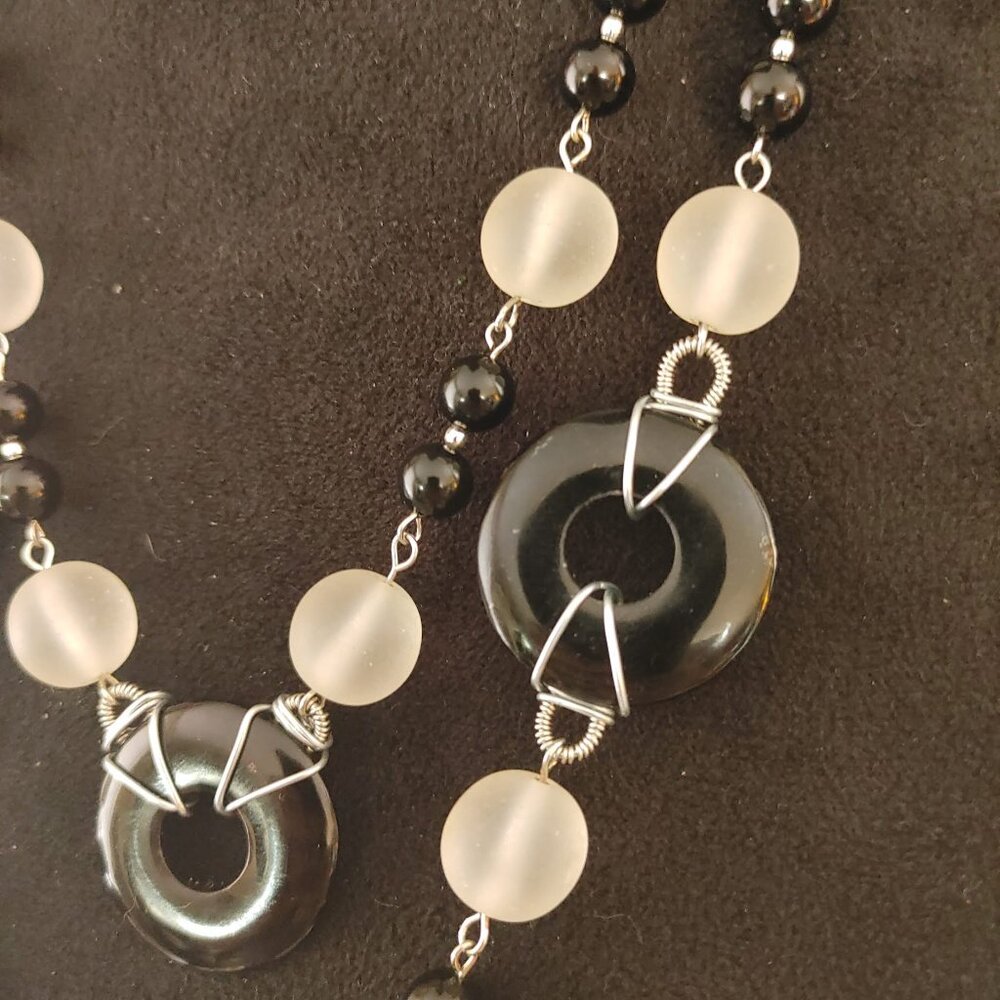 sold - haggard3 - Black Onyx and Quartz Set